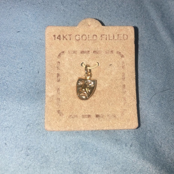 14KT Gold Filled Drama Mask Pendant Charm - Picture 2 of 2